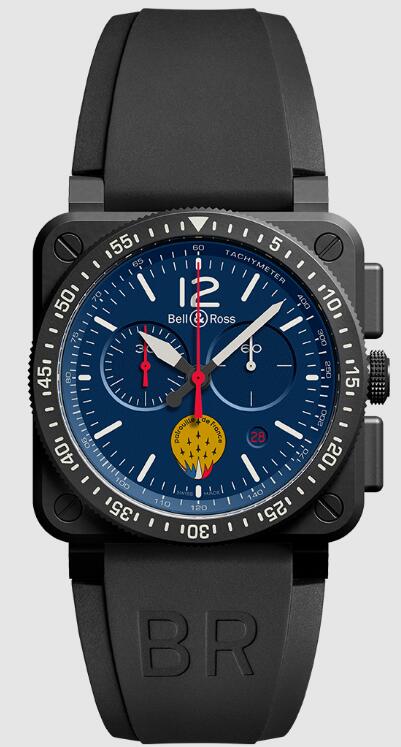 Bell & Ross BR 03 PATROUILLE DE FRANCE QUARTZ BR03-PAF1-CA/SRB Replica Watch